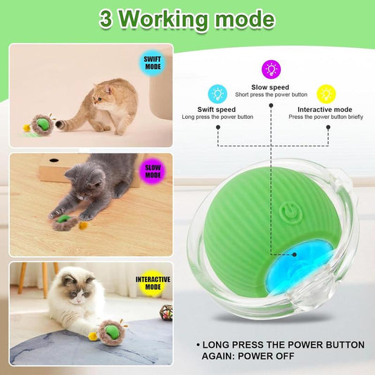 ChirpChase™ 26" Interactive Cat Toy — Motion-Activated Mouse & Rolling Ball Play Mat